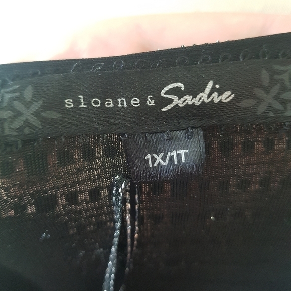 Sloane & Sadie Twist Front Sparkly Blouse - Picture 13 of 15